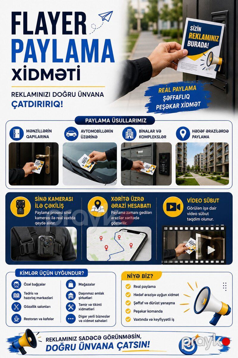 Flayer və buklet paylama xidməti — Reklama, IT, marketing, Bakı