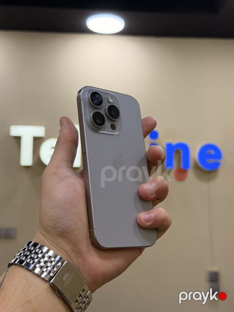 IPhone 15 Pro, 256 GB, Natural Titanium, Zəmanət, Kredit, Simsiz şarj — Bakı