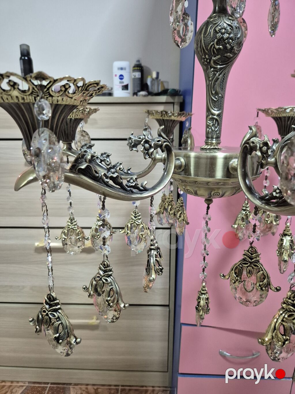 Çılçıraq, 6 lampa, Metal — Tavan is?qlar? v? cilc?raqlar, Pirəkəşkül (2)