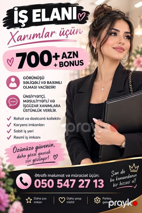 Çağrı mərkəzi operatoru tələb olunur, Yalnız qadınlar üçün, İstənilən yaş, Təcrübəsiz, Aylıq ödəniş — Xaçmaz