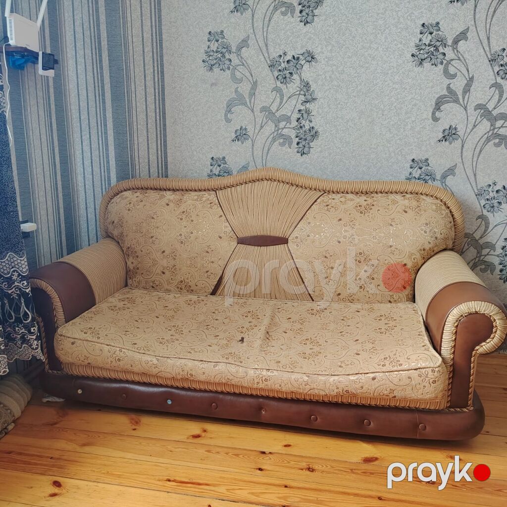 Klassik üslublu mebel dəsti – 3 yerlik divan və 2 ədəd kreslo — Yumşaq mobilya dəstləri, Bakı (3)