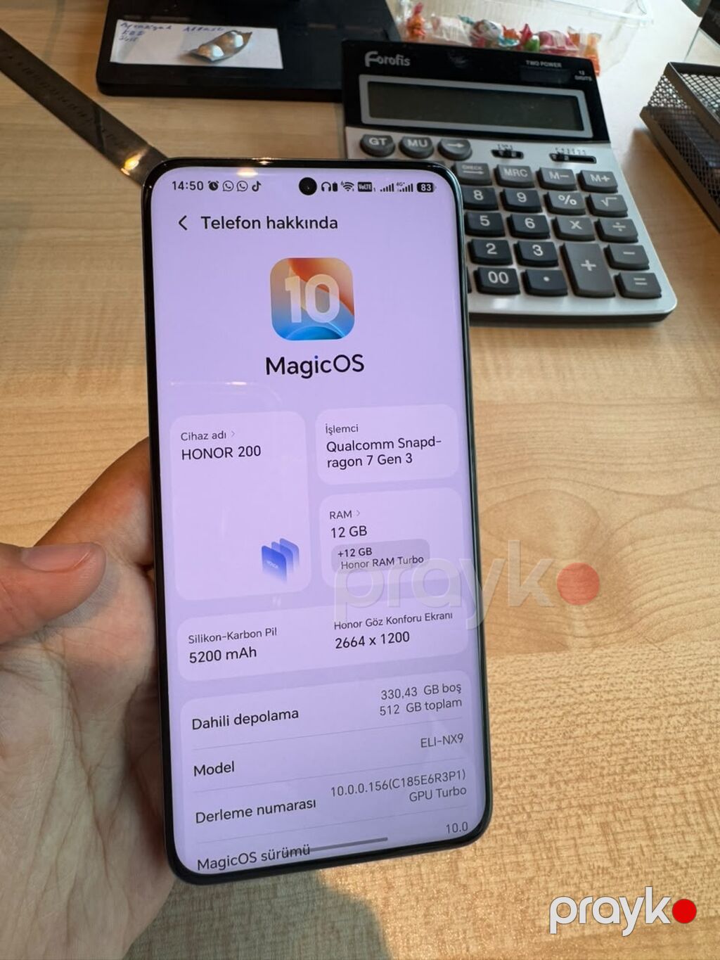 Honor 200 Pro, 512 GB, rəng - Mavi, Barmaq izi — Honor, Bakı (4)