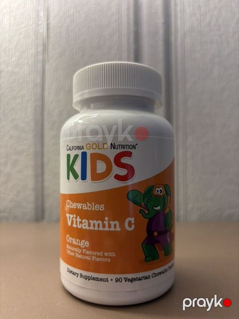 Məhsul: California Gold Nutrition Kıds – Çeynənən Vitamin C, Portağal — Bakı