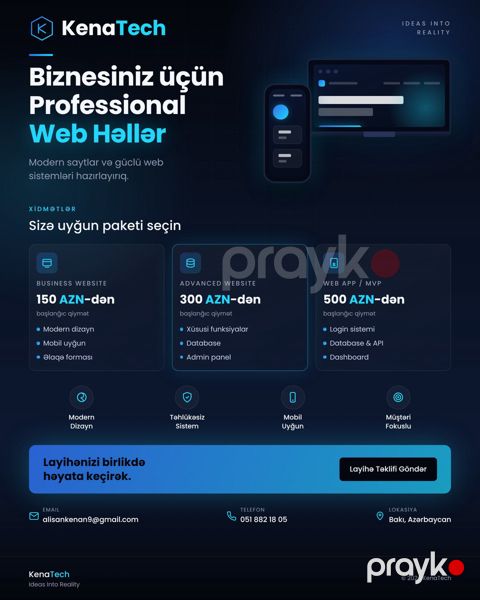 Biznes üçün professional saytların hazırlanması — Bakı