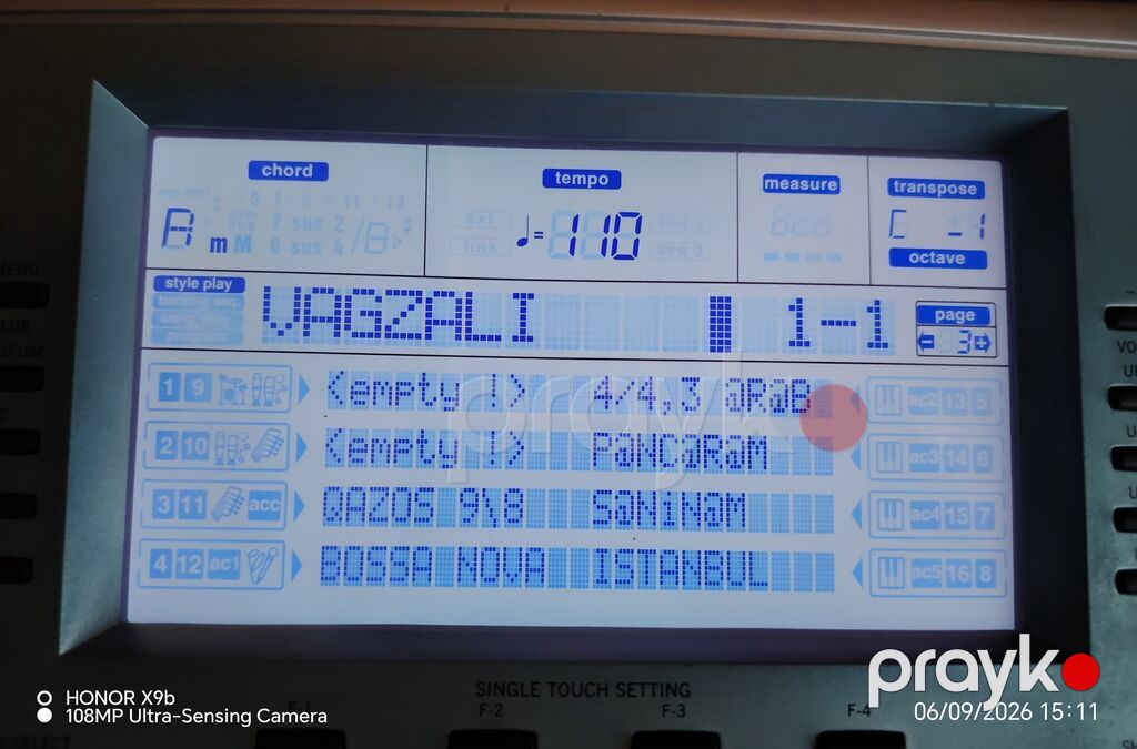 Korg Pa seriyalı aranjor sintezatorlar üçün Xds/sd karta yazılmış — Studiya və konsert üçün, Oğuz (4)