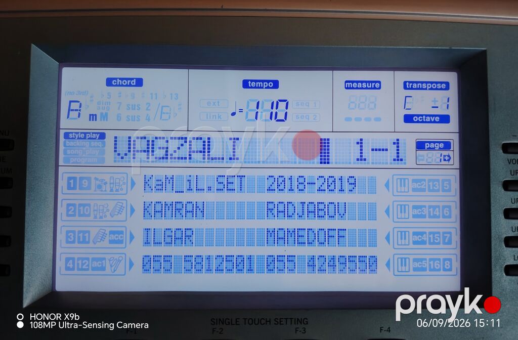 Korg Pa seriyalı aranjor sintezatorlar üçün Xds/sd karta yazılmış — Studiya və konsert üçün, Oğuz (2)