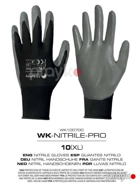 İşçi əlcəyi Nitril Pro WK 100700 — Bakı