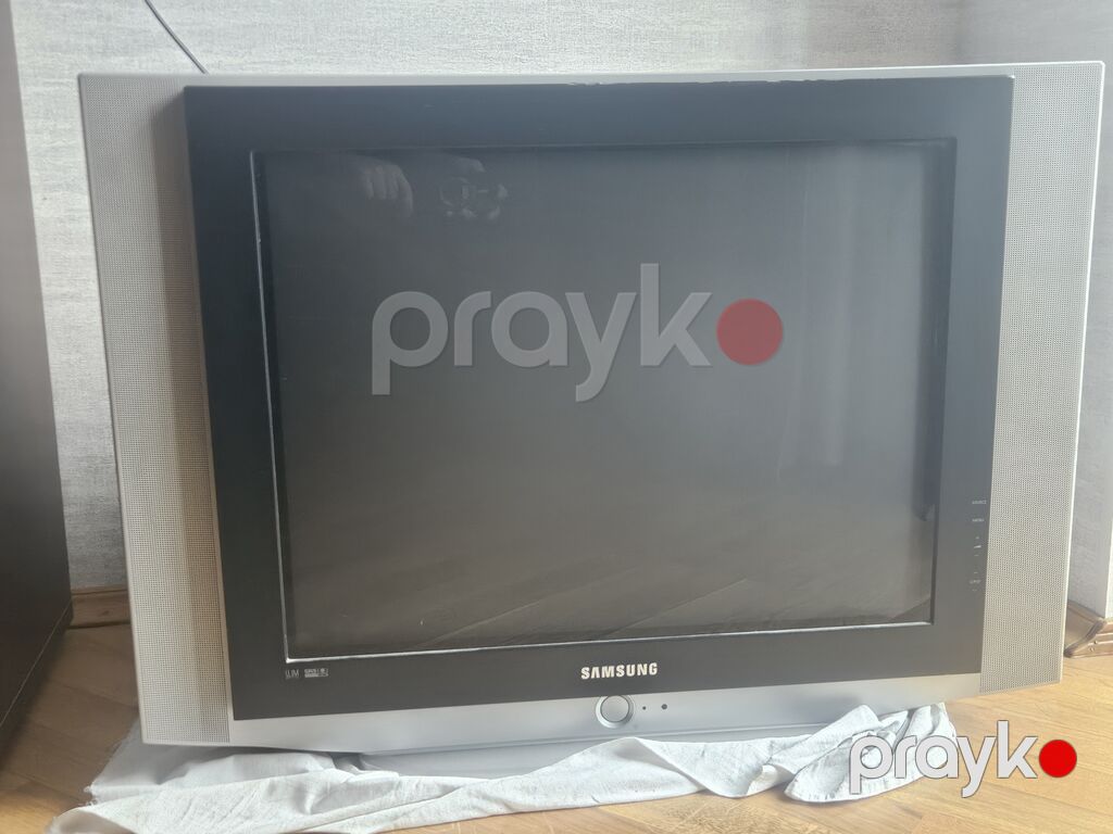 Samsung CRT televizor - Korpus: gümüşü-qara dizayn, geniş ön akustik — Televizorlar, Bakı