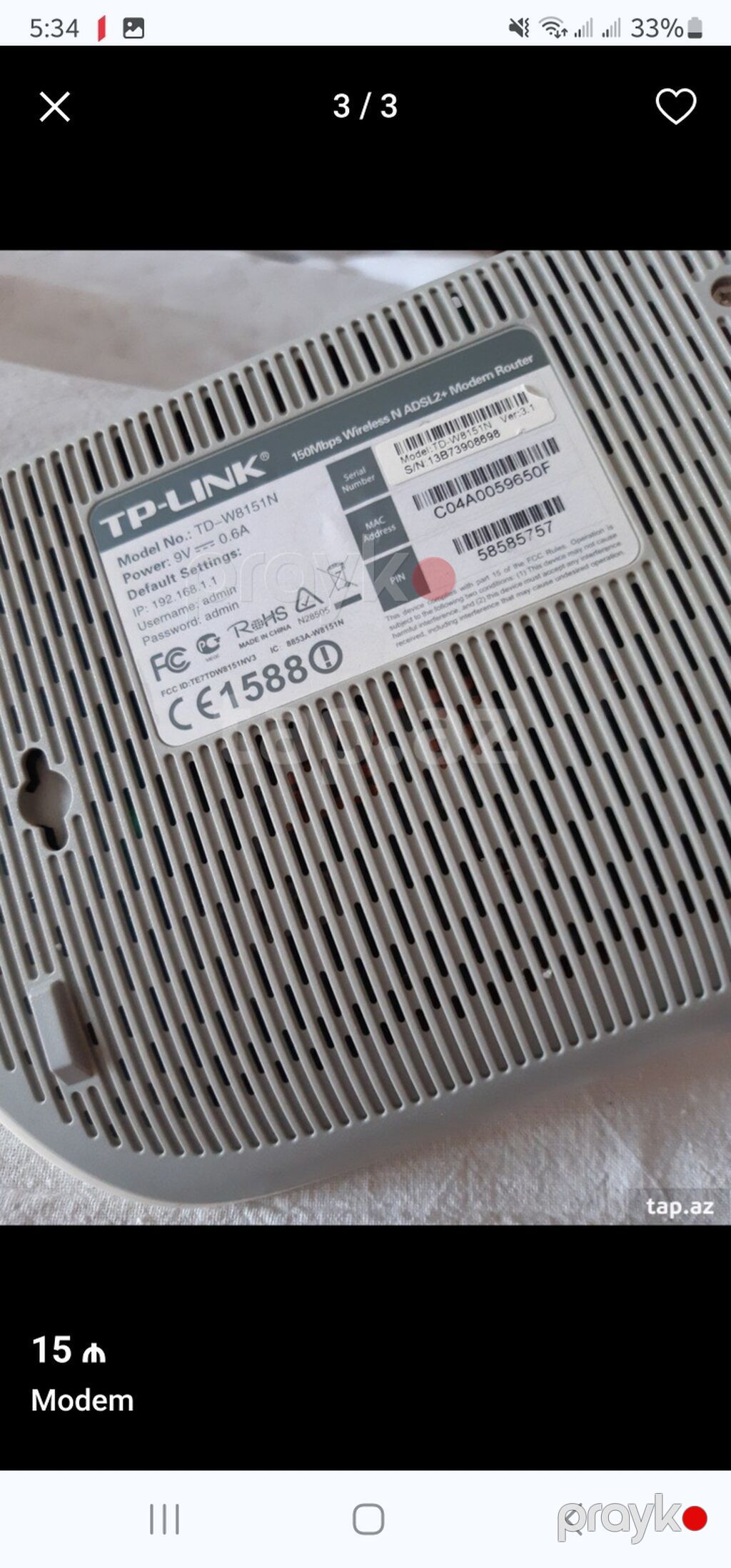 Modem işləkdir — TV və Video, Bakı (2)