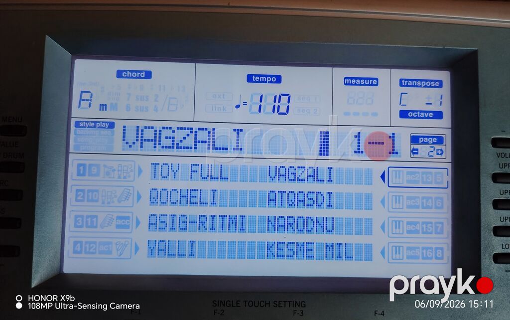 Korg Pa seriyalı aranjor sintezatorlar üçün Xds/sd karta yazılmış — Studiya və konsert üçün, Oğuz (3)