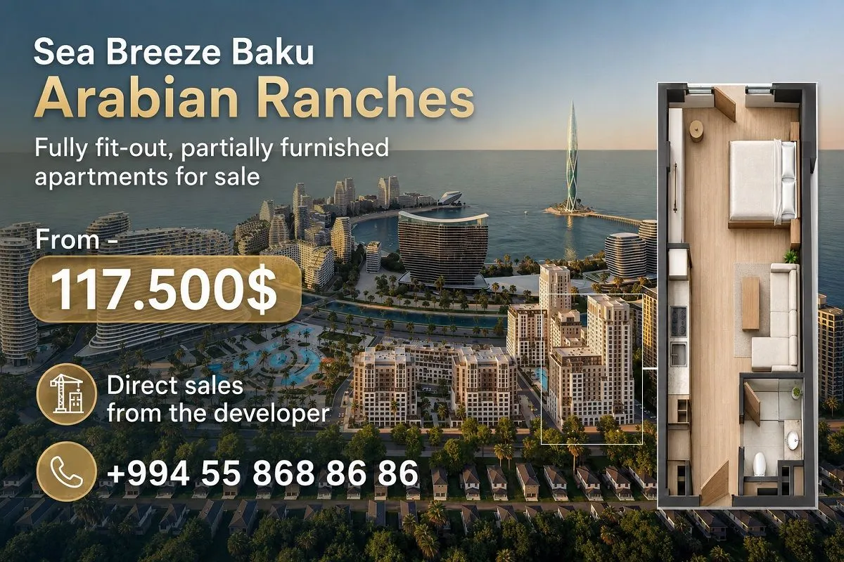 Sea Breeze, 1 otaqlı Yeni tikili satılır - 37 m², 1/23 mərtəbə — Mənzil, Bakı (6)