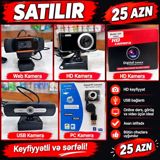 Məhsul: USB bağlantılı PC/Web Kamera Xüsusiyyətlər: - HD keyfiyyət — telefon aksesuar