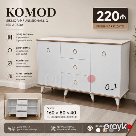 Komod – şıklıq və funksionallıq bir arada - Geniş saxlama: 2 qapılı — Mehdiabad