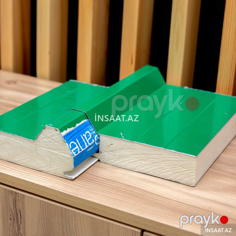 100 mm Pir sendviç panel – yüksək izolyasiya — Tikinti blokları, kərpic və panellər, Bakı (6)