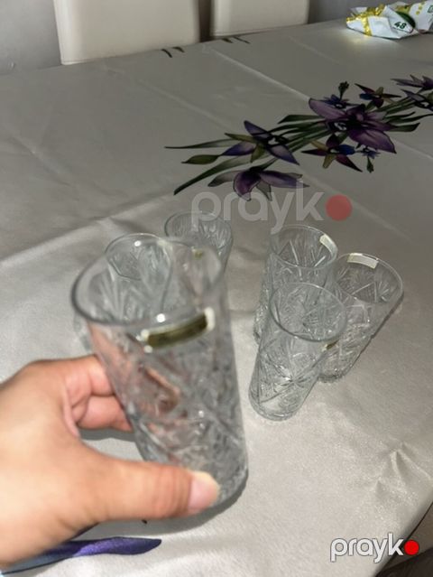 Stəkanlar, rəng - Ağ, Şüşə, 6 ədədli dəst, Türkiyə — Bakı