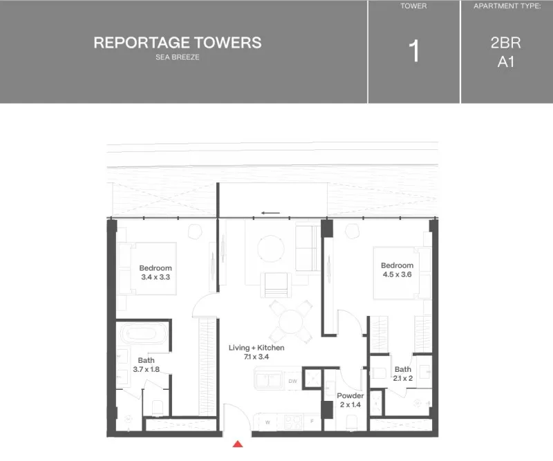 Nardaran, 3 otaqlı Yeni tikili satılır - 86 m², 28/28 mərtəbə — Mənzil, Bakı (6)