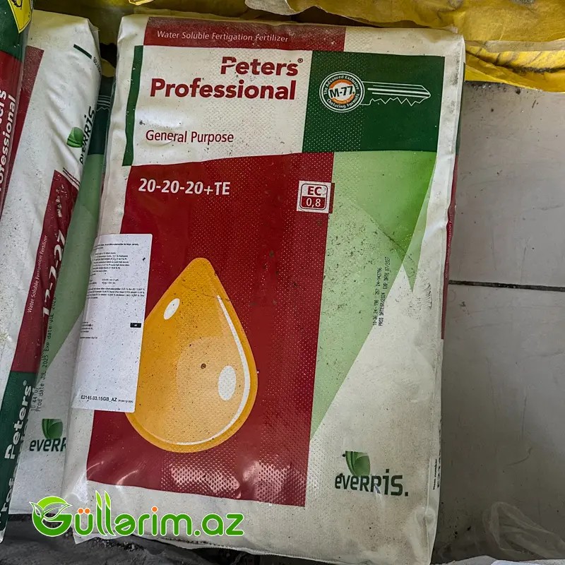 Universal Suvarma Gübrəsi - 15 kq Peters Professional 20-20-20+TE (General Purpose) — Bakı