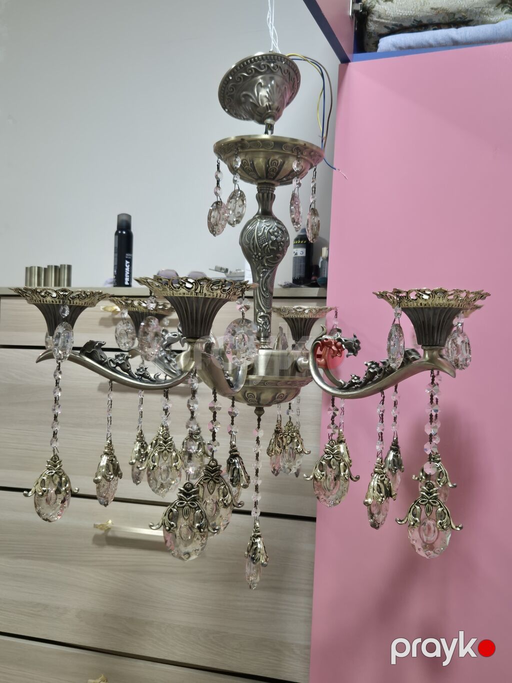Çılçıraq, 6 lampa, Metal — Tavan is?qlar? v? cilc?raqlar, Pirəkəşkül (4)