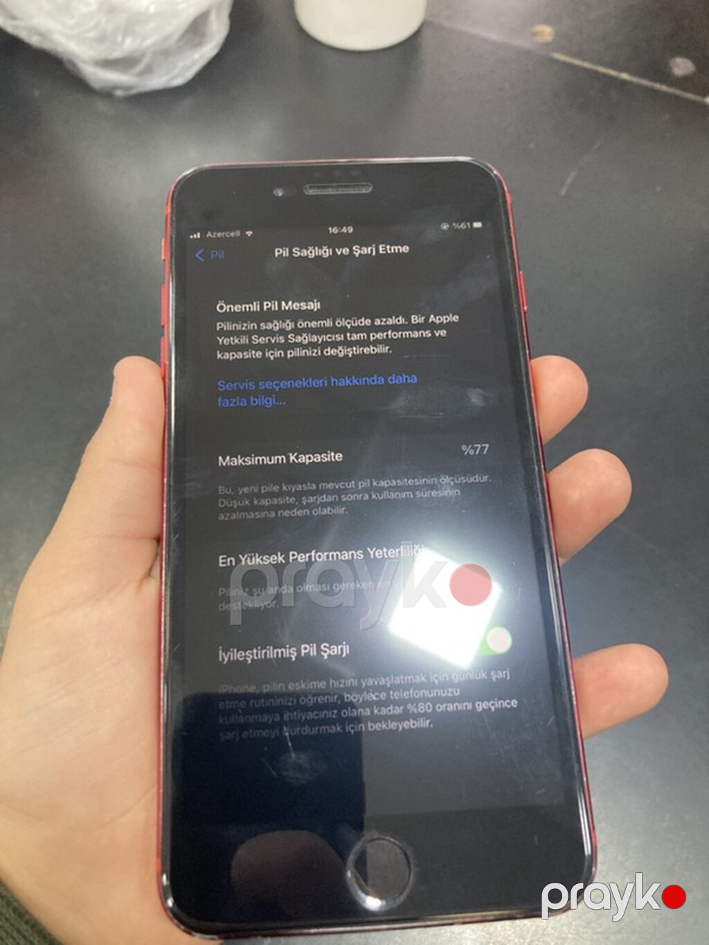IPhone 8 Plus, Qırmızı, Barmaq izi — Apple iPhone, Xaçmaz (4)