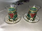 Çay dəsti, rəng - Yaşıl, Şüşə, 2 nəfərlik — Sara