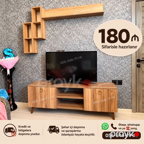 Siyirməsiz, Polkalı, Teksturalı laminat, Kredit yoxdur — Bakı