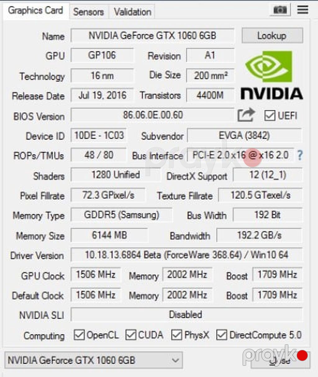 Videokart Evga GeForce GTX 1060, 6 GB, İşlənmiş — Qrafik kartlar, Bakı (4)