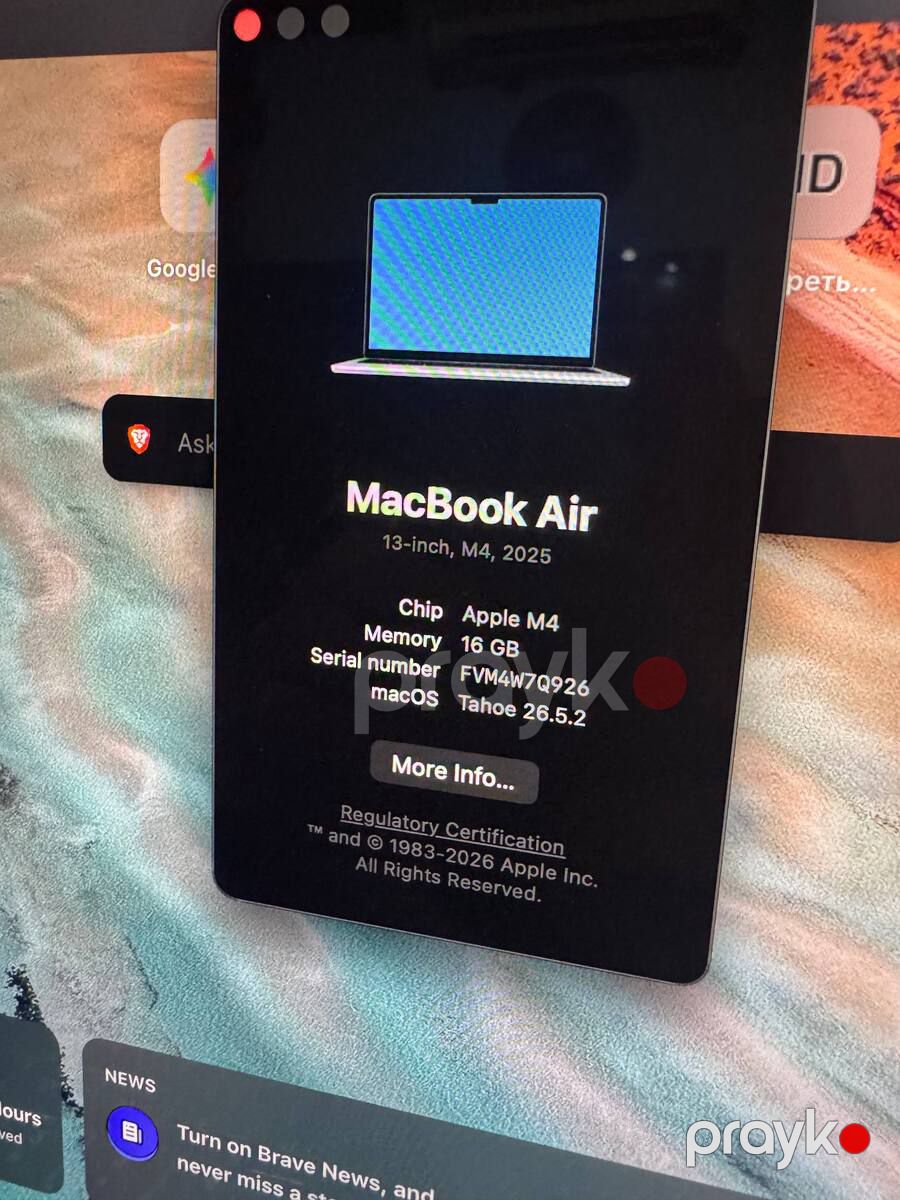 Apple Macbook Air 13 M4 2025 16 ram 256 SSD — Noutbuklar, Bakı (2)