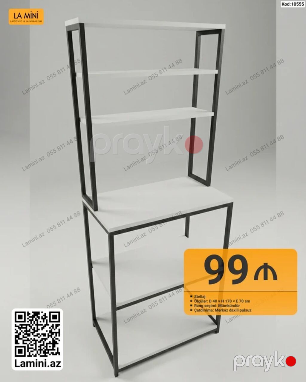 LA Mını – minimalistik və funksional mebel 1) Stellaj – Kod: 10550 — Stullar, Bakı (7)