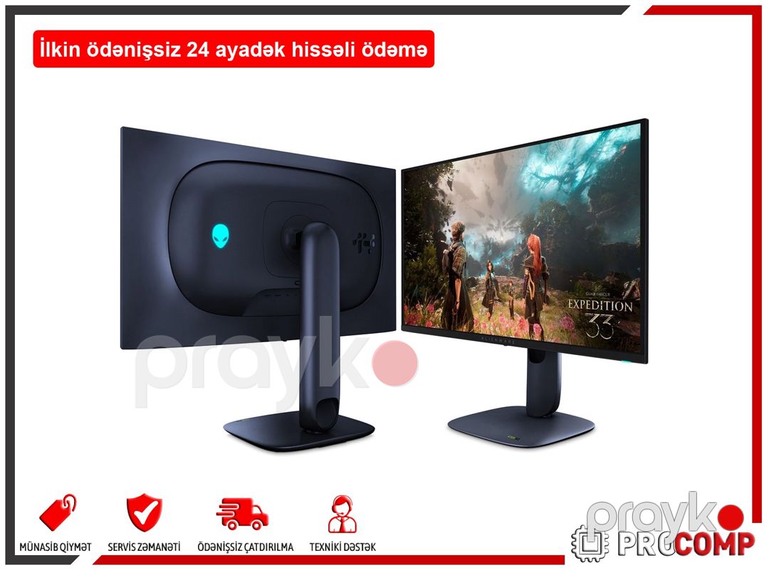 240Hz Gaming monitor - Alienware 27 4K Qd-oled AW2725Q 210-BQWV — Kompüterlər və noutbuklar, Bakı (3)