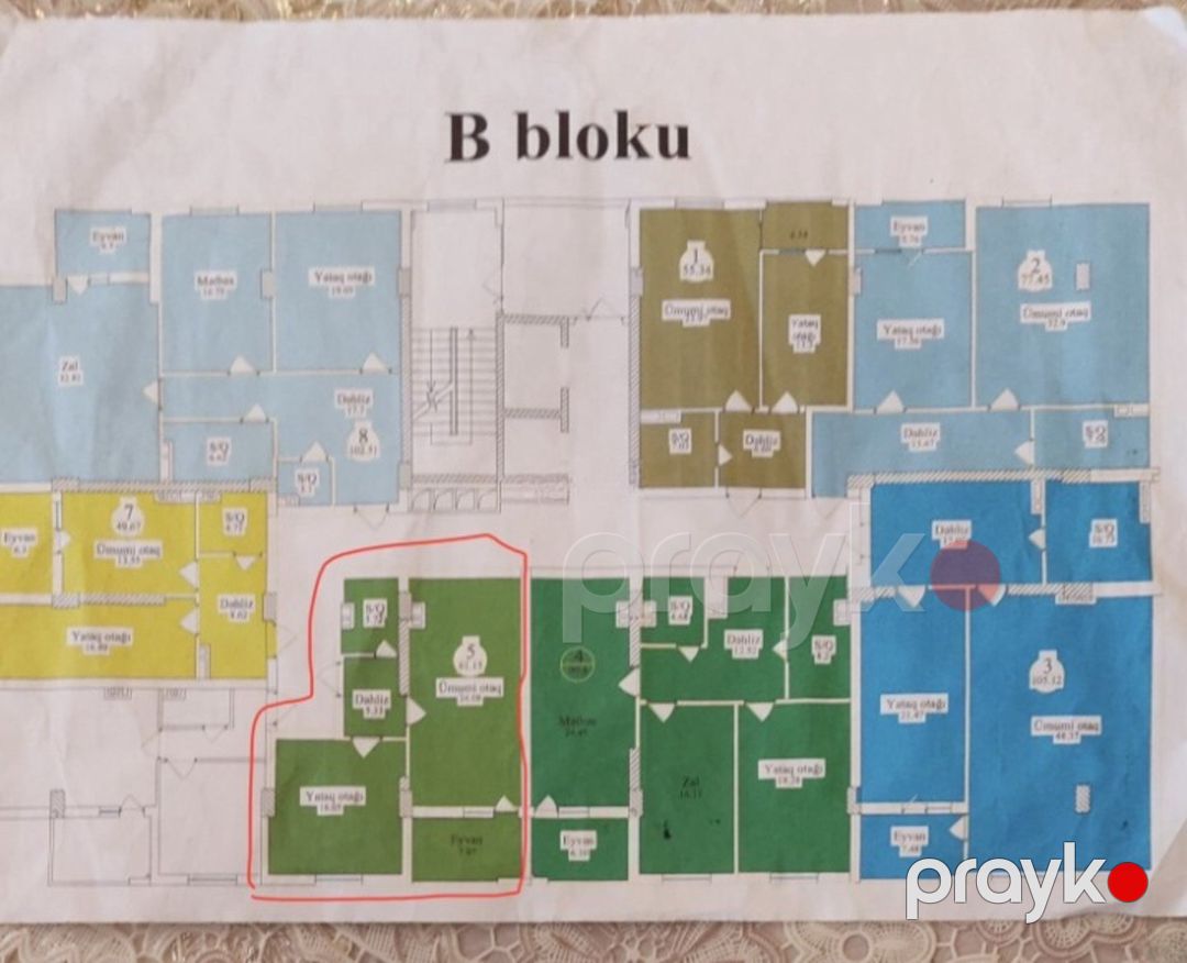Satılır 2 otaqlı yeni tikili 62 m² — Mənzil, Bakı (8)
