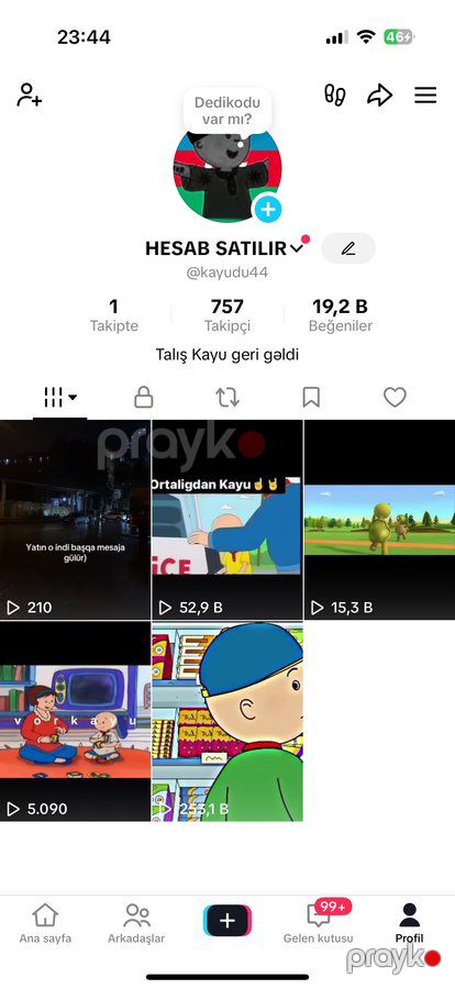 TikTok hesabı