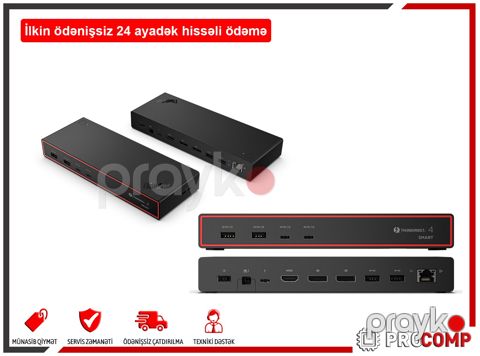 Dok - stansiya Lenovo ThinkPad Thunderbolt 4 Smart Dock Gen2 7500 - Eu/ına/vıe/rok 40BE0135EU — Bakı