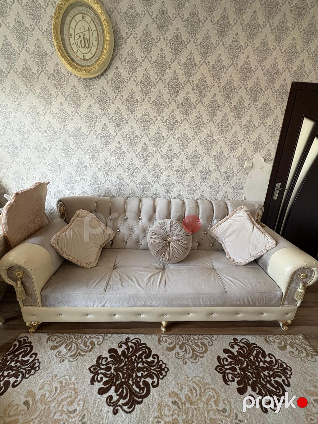 Divan, İşlənmiş, Açılmayan, Bazasız, Vеlur parça — Divanlər, Bakı (3)