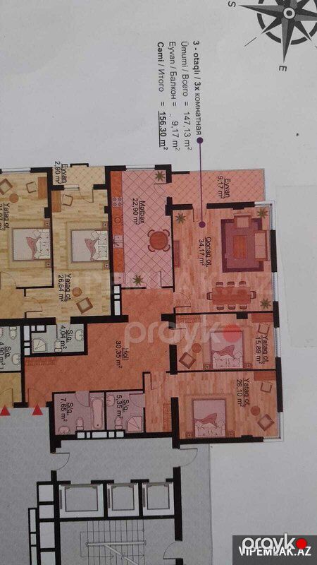 Nəsimi rayonunda 3 otaqlı Yeni tikili Satılır, 156 m² — Mənzil, Bakı (2)