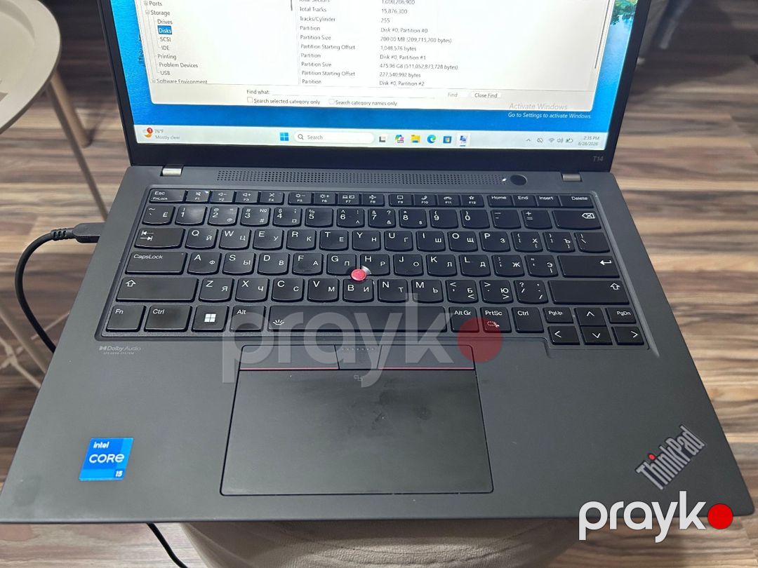 Lenovo ThinkPad T14 Gen 3 / i5-1235U / 8GB / 512GB — Noutbuklar, Bakı (6)