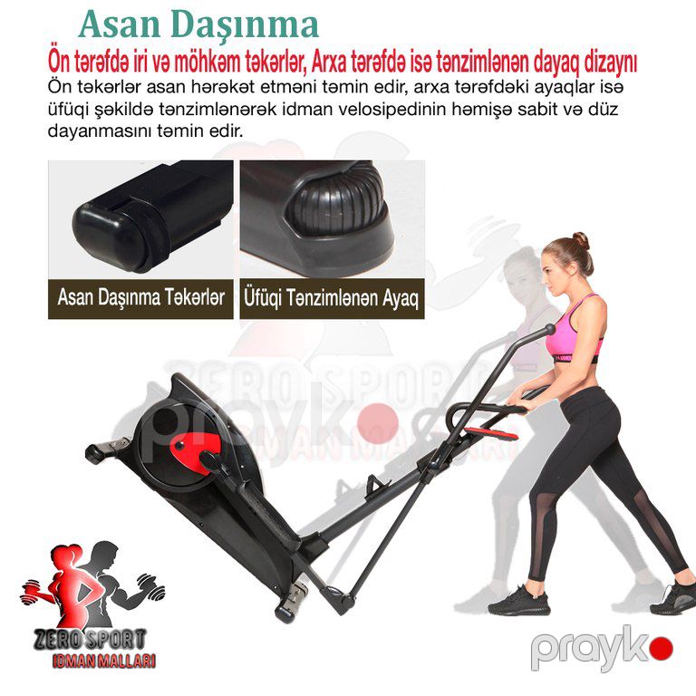 Elliptik trenajor MY Fitness E8008E — İdman, hobi, istirahət, Bakı (6)