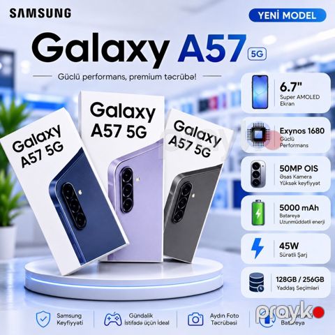 Samsung Galaxy A57 5G Awesome Grey 256GB/8GB — Bakı
