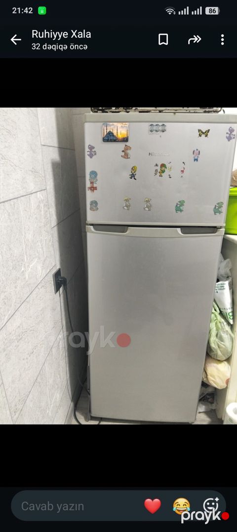 Hisense iki qapılı soyuducu - Rəng: gümüşü/boz - Üstdə ayrıca — Masazır