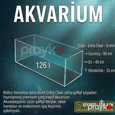 Extra Clear akvarium — Bakı