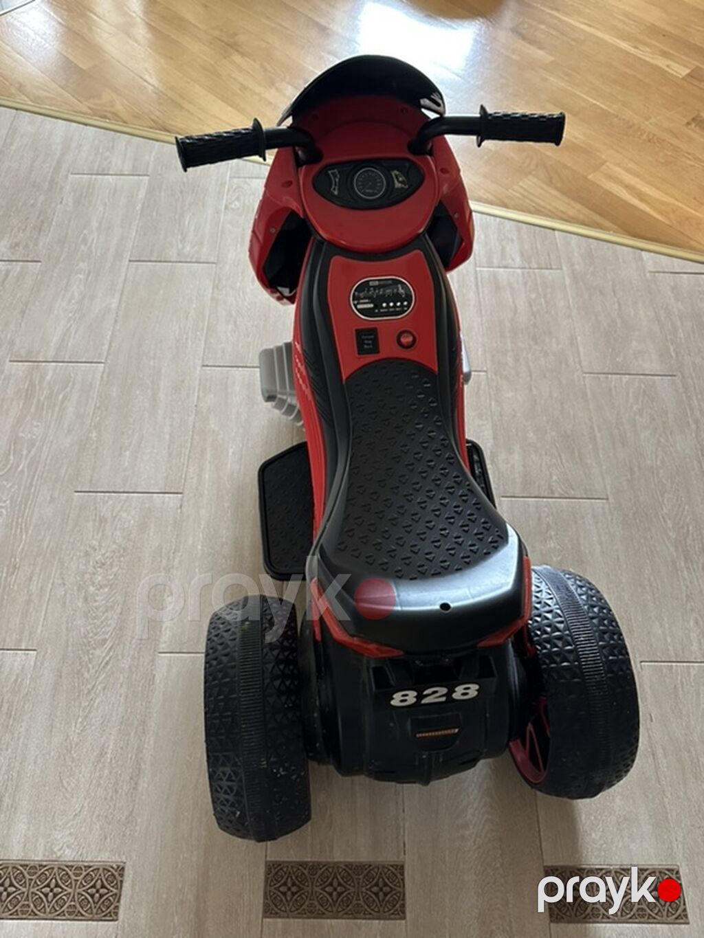 Uşaq üçün elektrikli üçtəkər motosiklet (qırmızı) - Dizayn: idman — Uşaq avtomobilləri, Bakı (4)