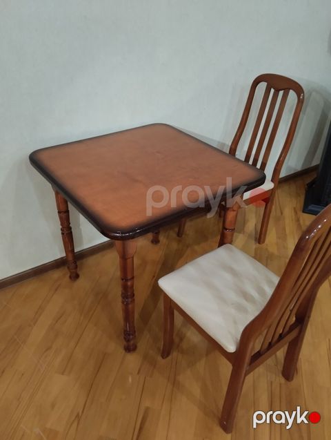 Mətbəx üçün, İşlənmiş, Açılmayan, Kvadrat masa, 2 stul — Digah