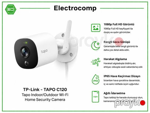 Müşahidə kamerası TP-Link Tapo C120 — Bakı