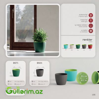 Plastik Dibçək 022 — Bağ dekorasiyası, Bakı (2)