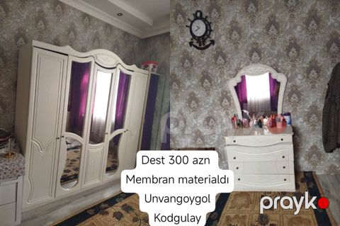 Membran materialdan hazırlanmış yataq otağı dəsti. Tərkibi: - 4 — Gəncə