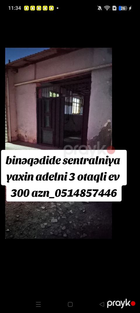 100 kv. m, 3 otaqlı, İnternet, Telefon, Su — Bakı