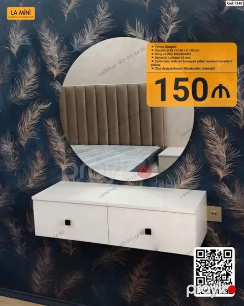 Termo güzgü dəsti – La Mini (Kod: 1340) - Dairəvi termo güzgü — Bakı