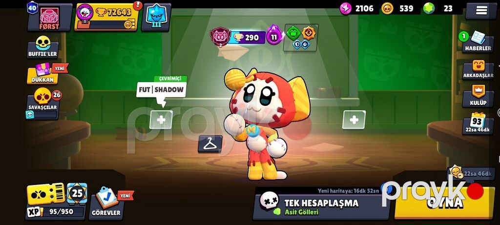 Brawl Stars oyunu üçün inkişaf etmiş hesab. Xüsusiyyətlər: - Kupa — Başqa, Bakı
