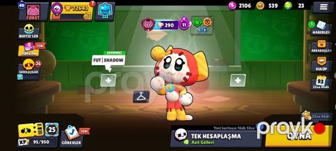 Brawl Stars oyunu üçün inkişaf etmiş hesab. Xüsusiyyətlər: - Kupa — Bakı
