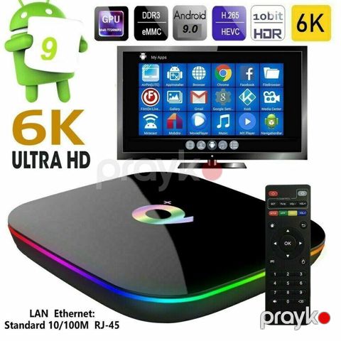 TV Box Q+ 4RAM 32GB Android 10 6K ultra HD — Bakı