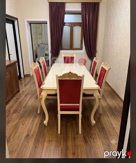 Qonaq otağı üçün, İşlənmiş, Açılmayan, Kvadrat masa, 6 stul — Digah